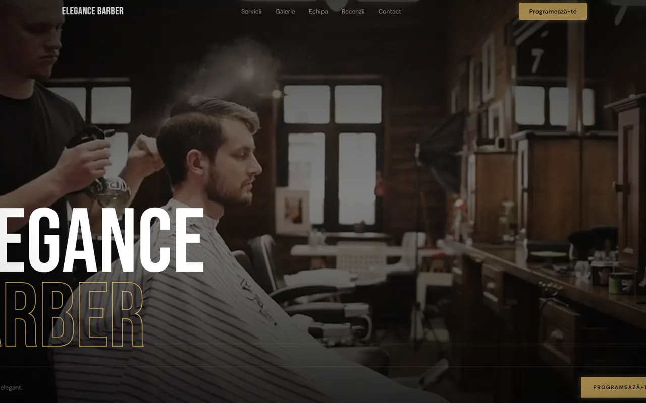 Starter Barber (Premium Barber Website Template) screenshot