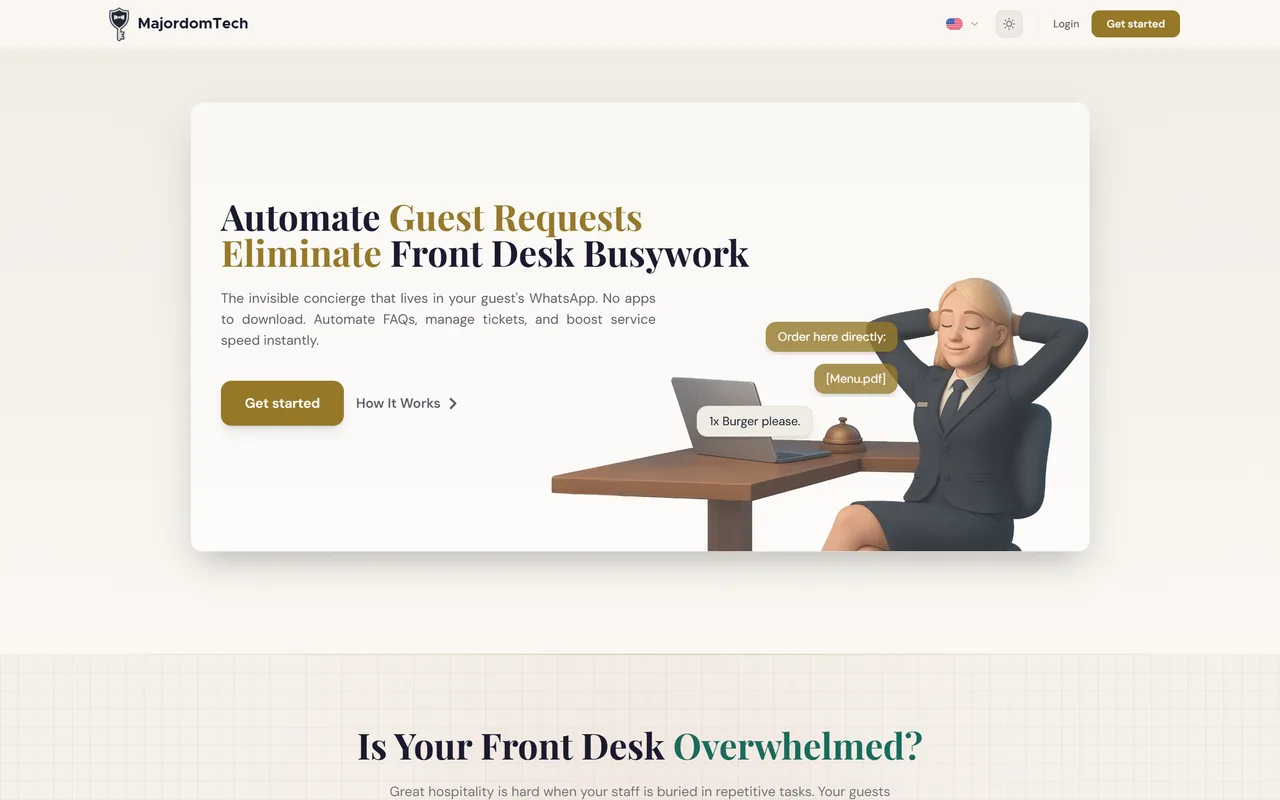 Majordom — AI Hotel Concierge screenshot 2