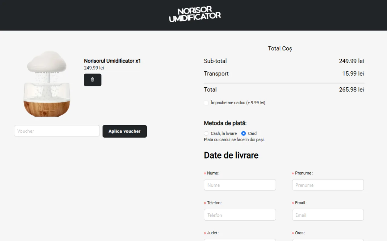 Norisor — Humidifier E-Commerce screenshot 3